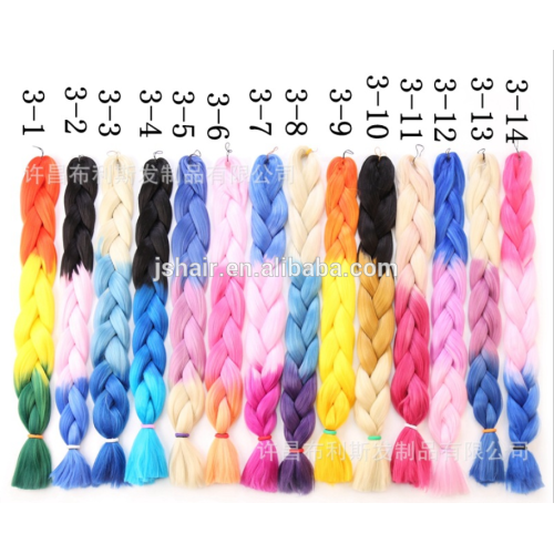 6A 7A 8A Thick ends Hot Selling Unprocessed synthetic hair, crochet braids with human hair extension